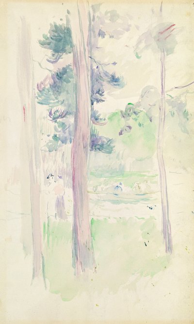 Pines by the lake, 1893 by Berthe Morisot
